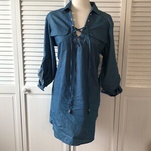 2/$25 ZANZEA COLLECTION Blue Pull Over Tunic Dress Size Extra Extra Large